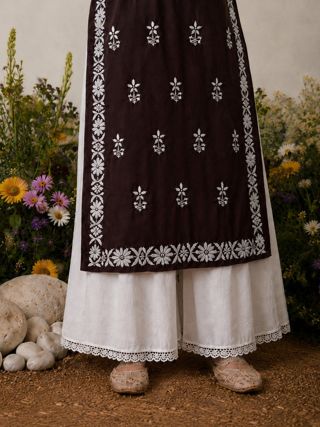Lisa Chikankari Premium Modal Straight Kurta