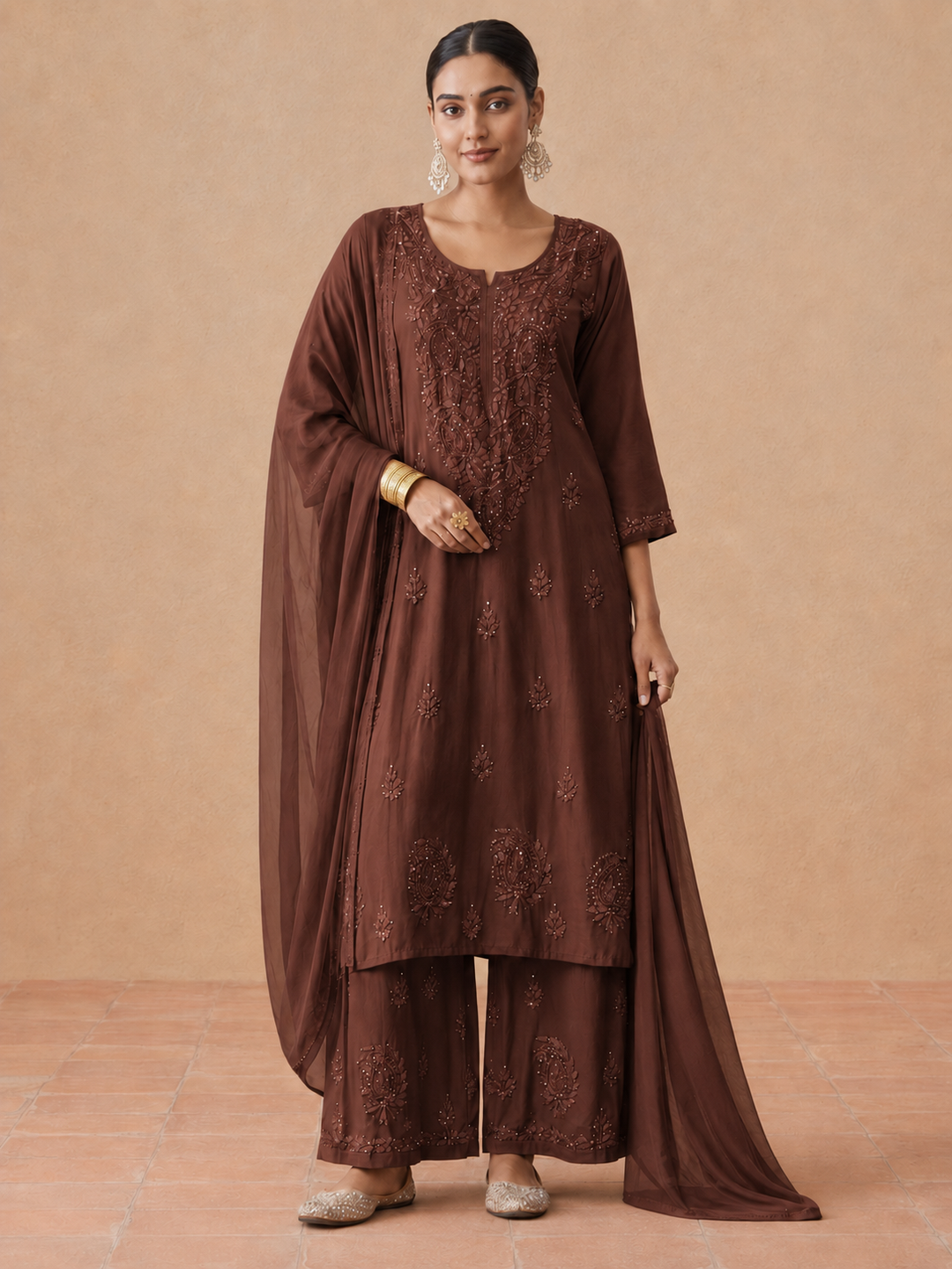 Kashish Rayon Chikankari Mukaish Co-ord Set
