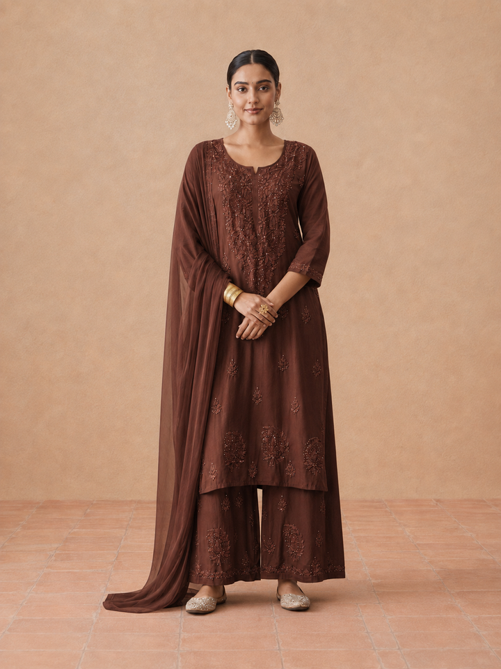 Kashish Rayon Chikankari Mukaish Co-ord Set