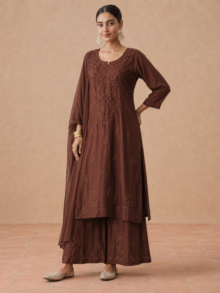 Kashish Rayon Chikankari Mukaish Co-ord Set