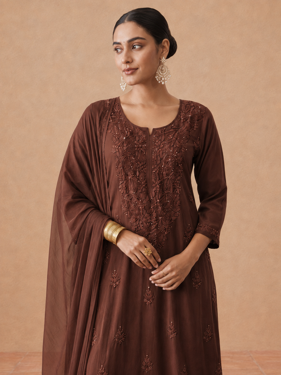 Kashish Rayon Chikankari Mukaish Co-ord Set