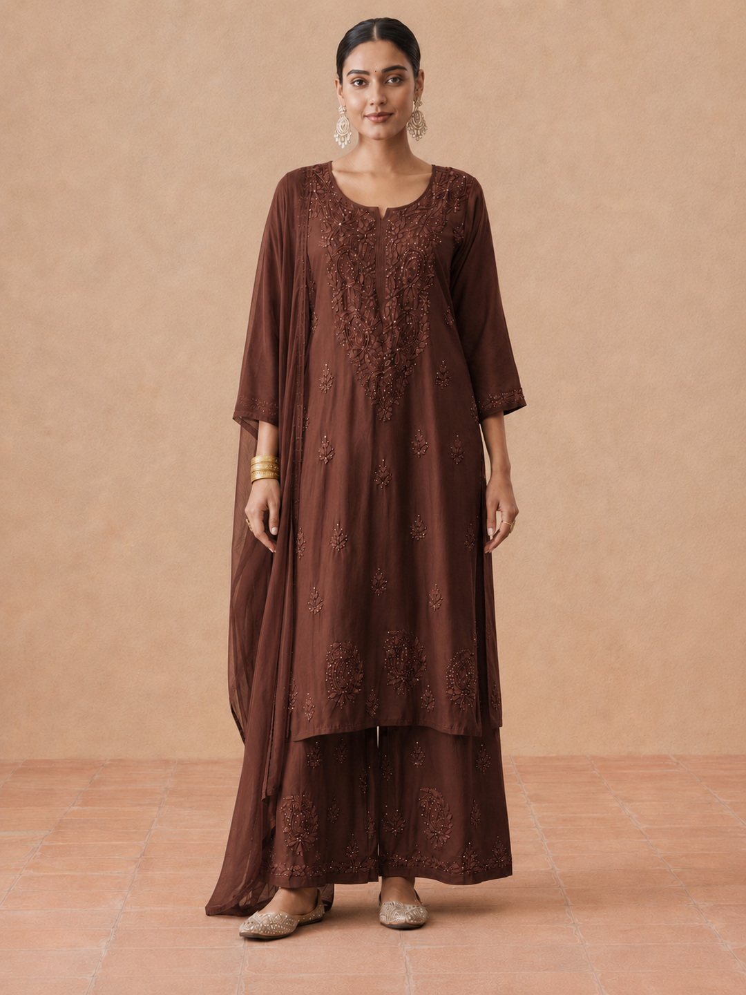 Kashish Rayon Chikankari Mukaish Co-ord Set