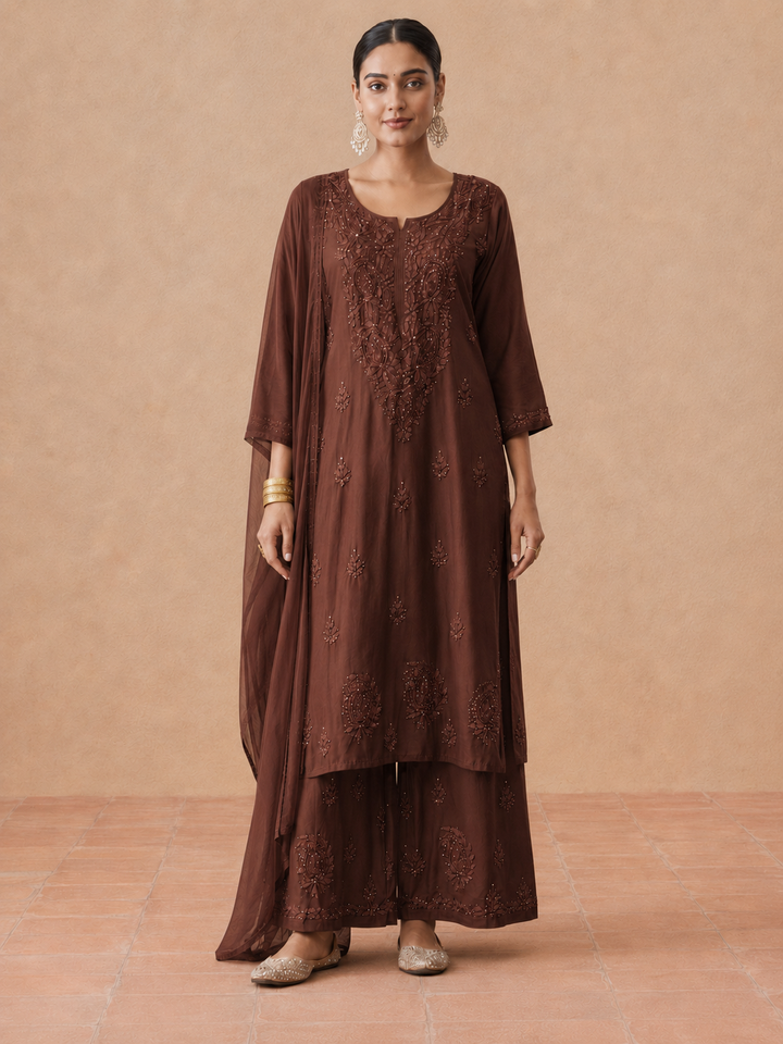 Kashish Rayon Chikankari Mukaish Co-ord Set