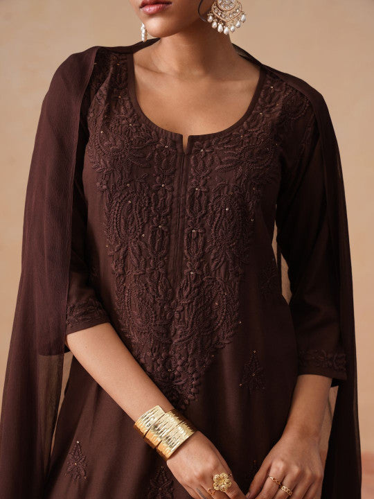 Kashish Rayon Chikankari Mukaish Co-ord Set