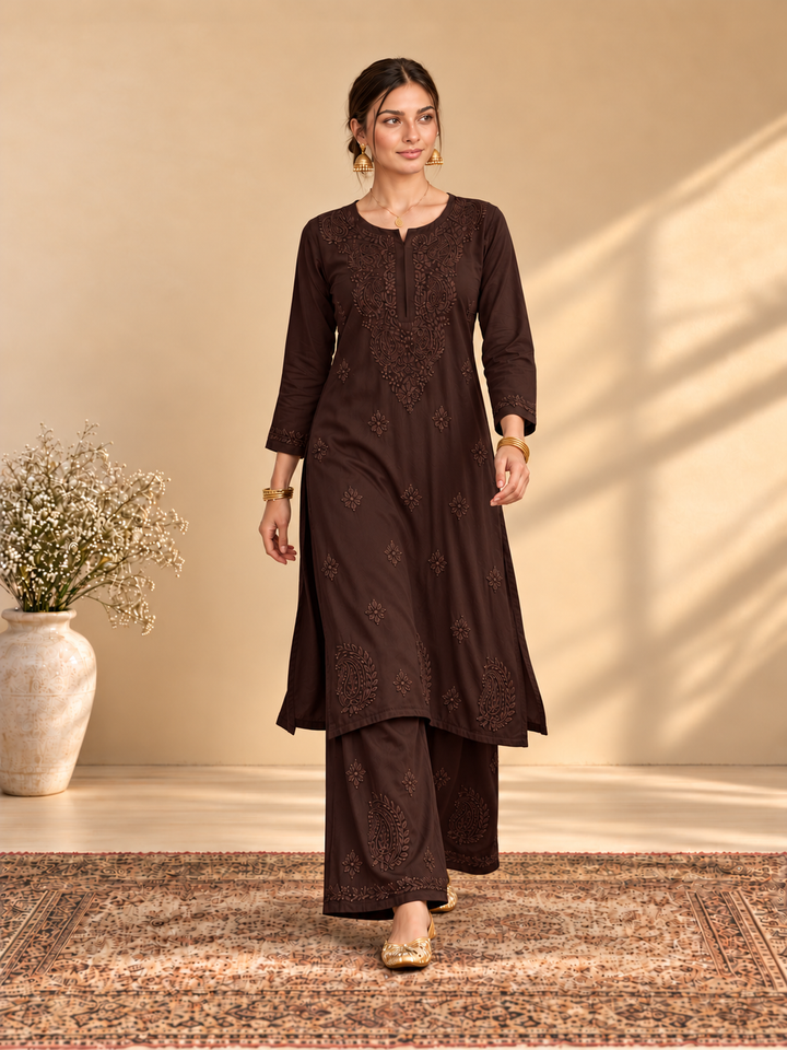 Maryam Chikankari Rayon Co-ord Set