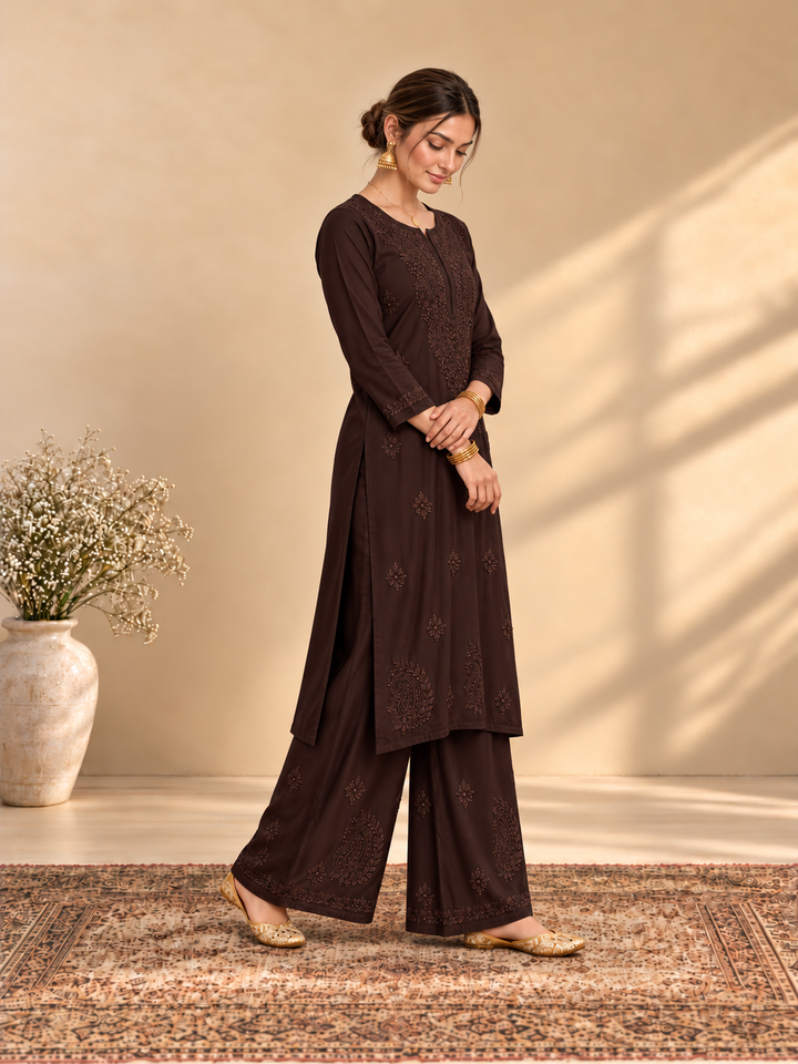 Maryam Chikankari Rayon Co-ord Set