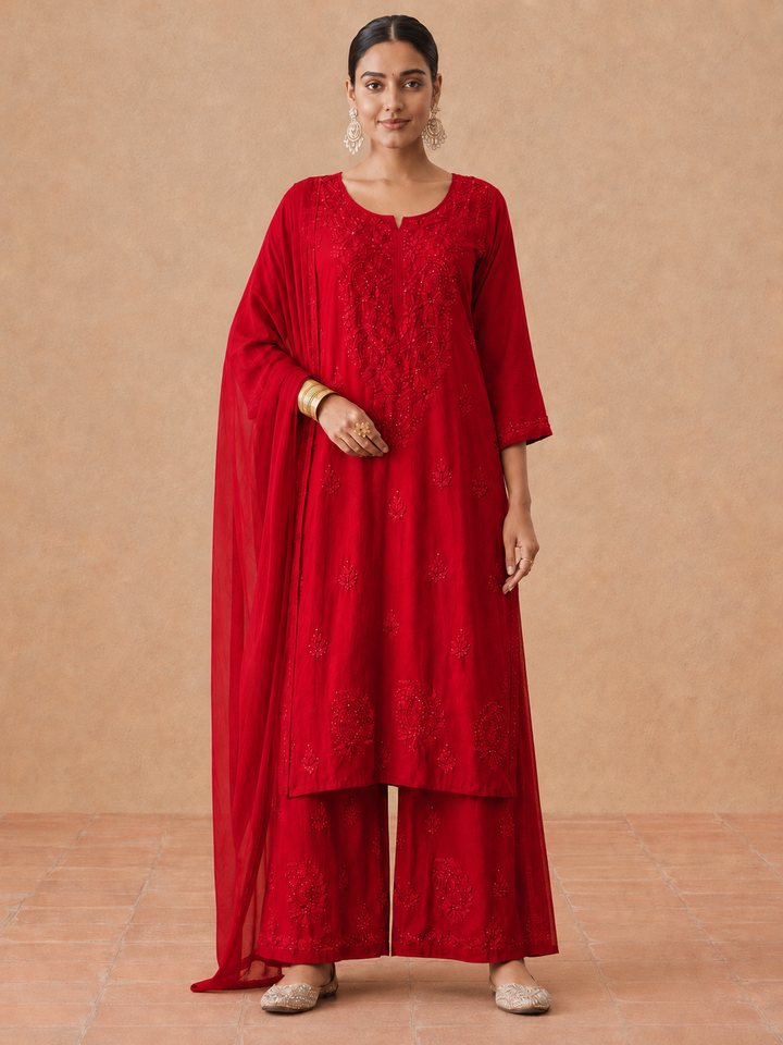 Kashish Rayon Chikankari Mukaish Co-ord Set