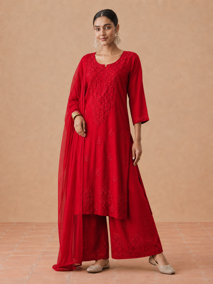 Kashish Rayon Chikankari Mukaish Co-ord Set