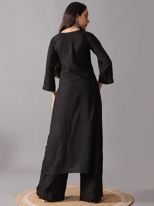 Avika Rayon Chikankari Mukaish Co-ord Set