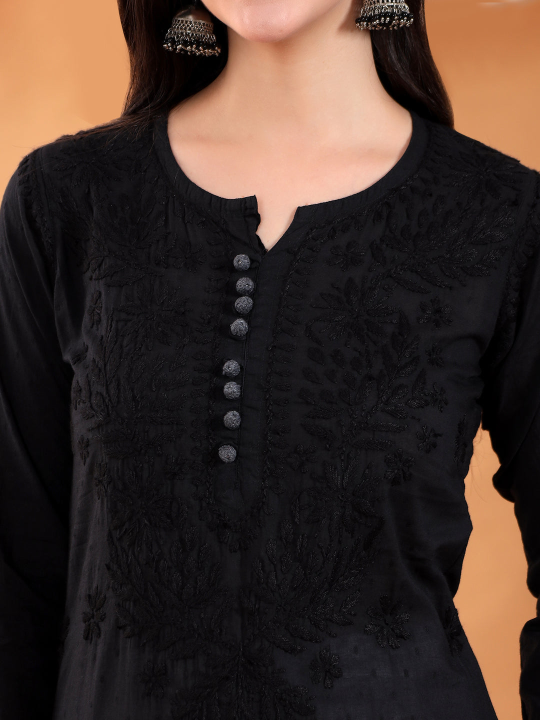 Deepika Chikankari Cotton Straight Kurta