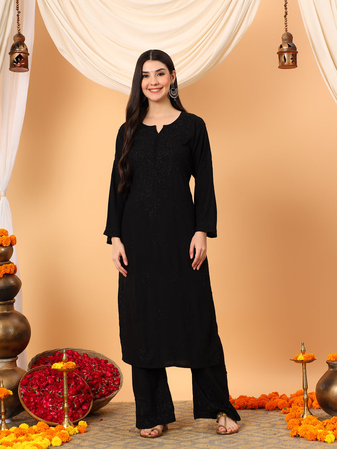 Faiza Chikankari Rayon Co-ord Set