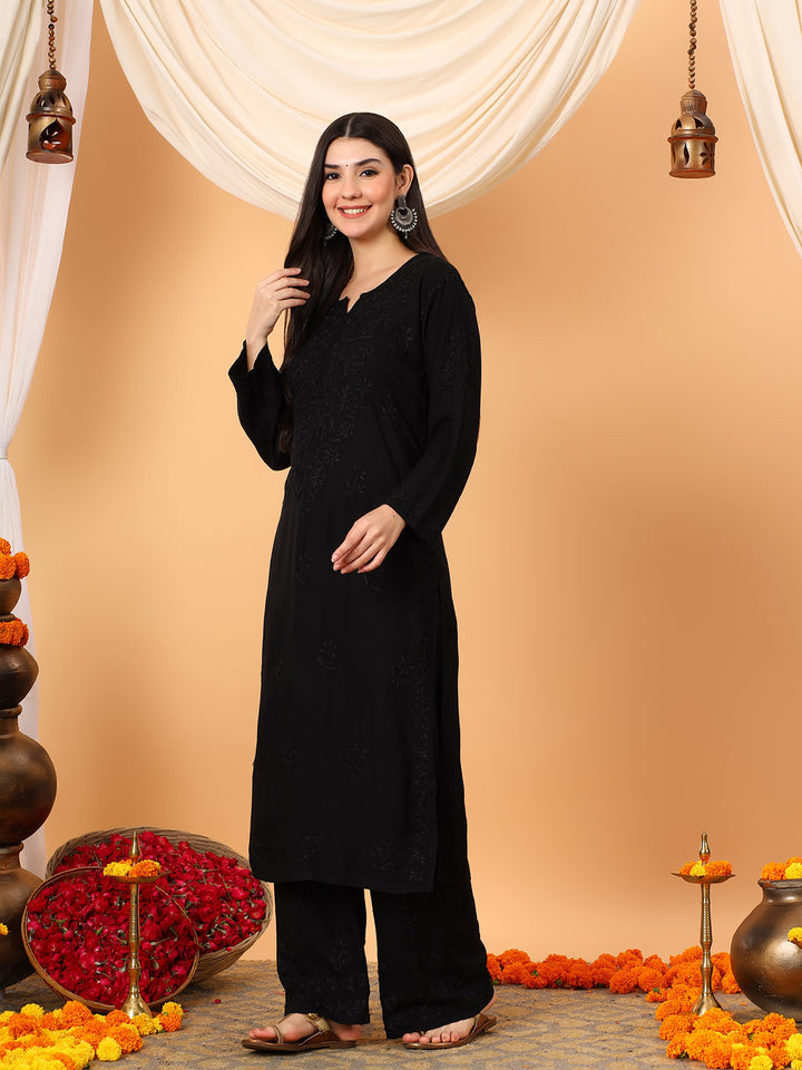 Faiza Chikankari Rayon Co-ord Set