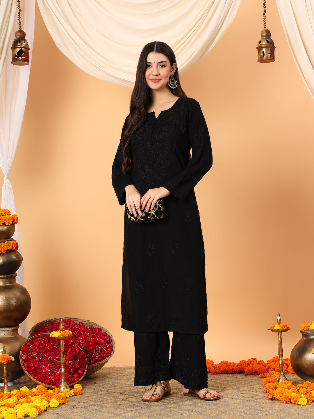 Faiza Chikankari Rayon Co-ord Set