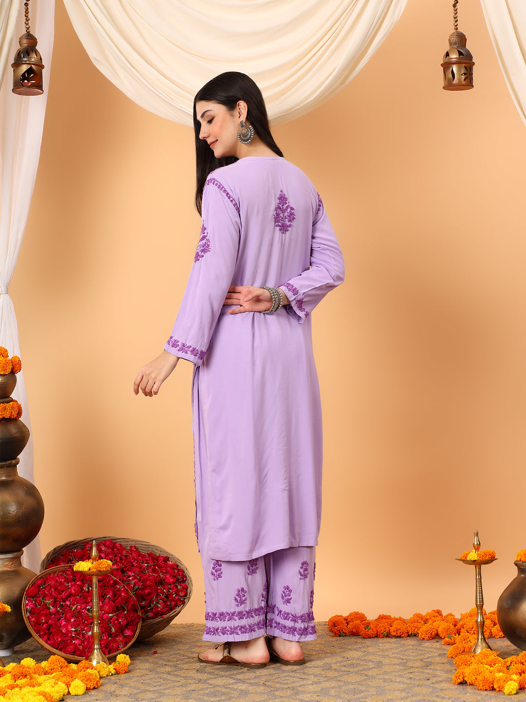 Faiza Chikankari Rayon Co-ord Set