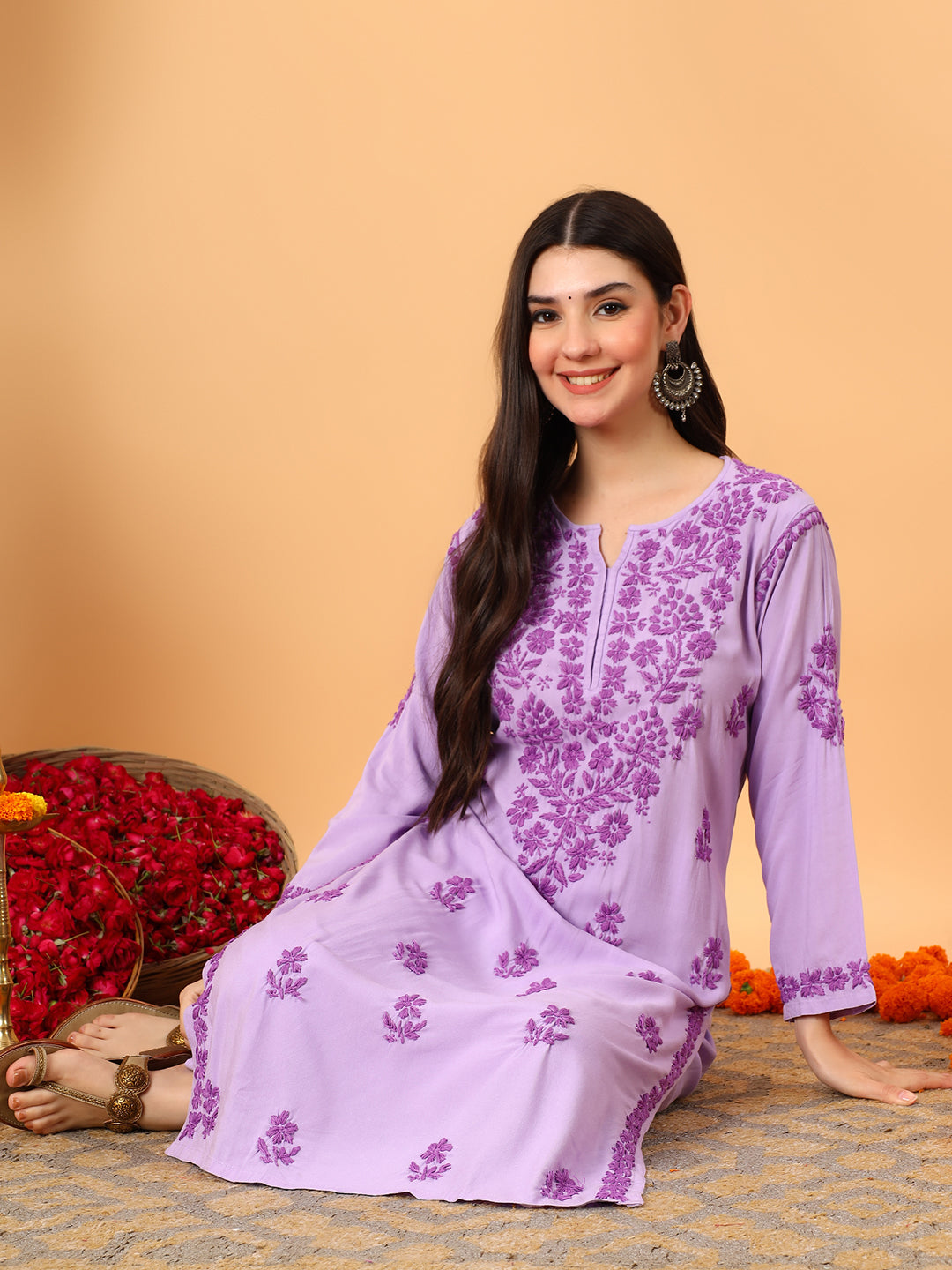 Faiza Chikankari Rayon Co-ord Set