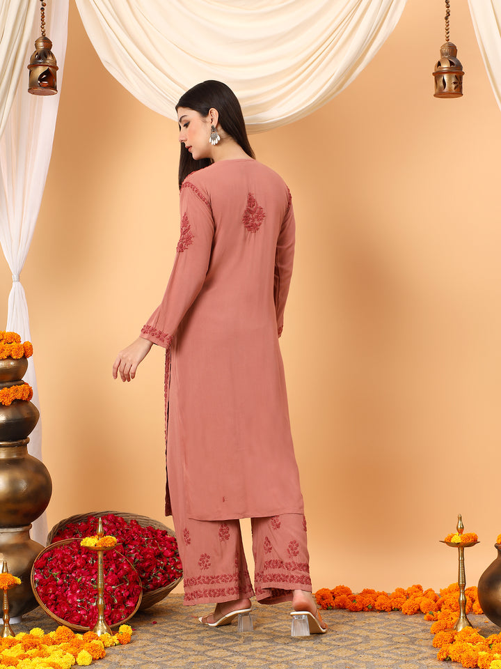 Faiza Chikankari Rayon Co-ord Set