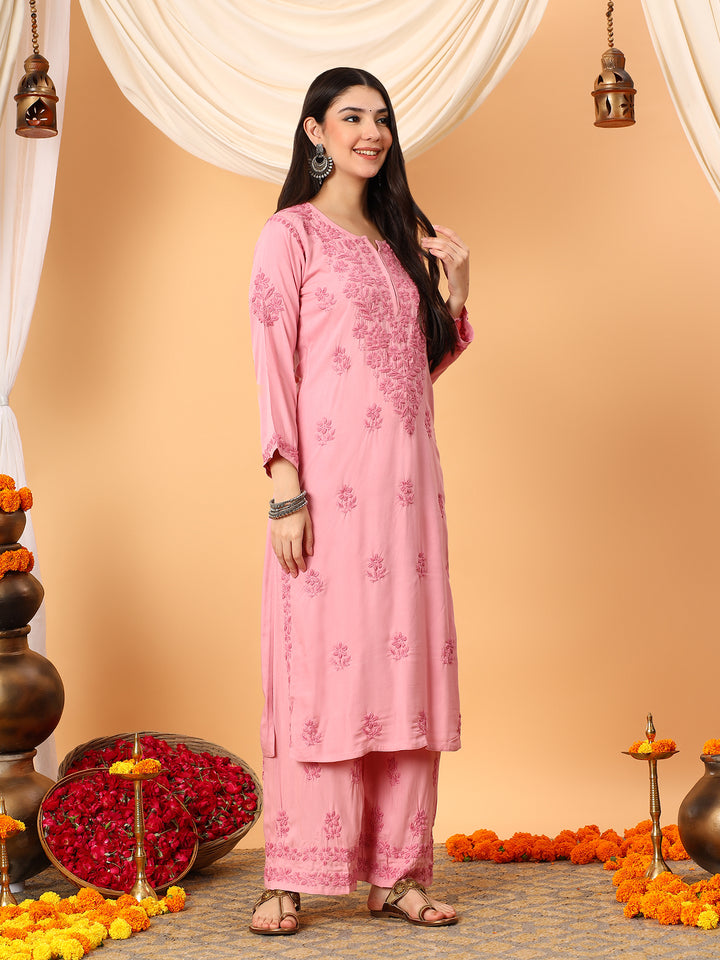 Faiza Chikankari Rayon Co-ord Set