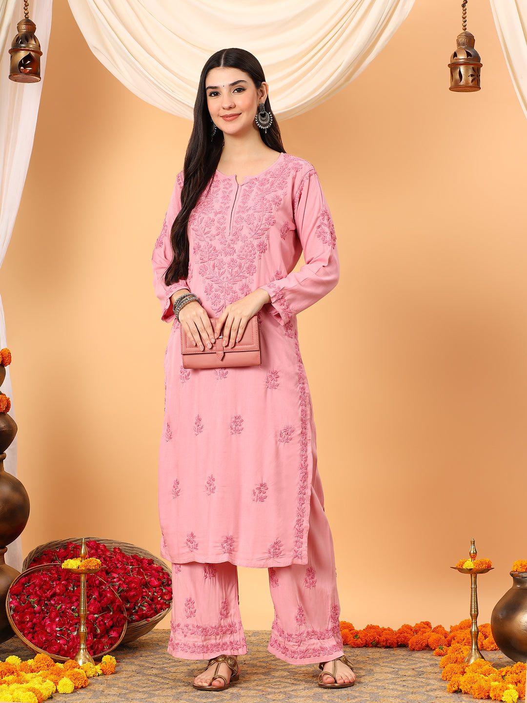 Faiza Chikankari Rayon Co-ord Set