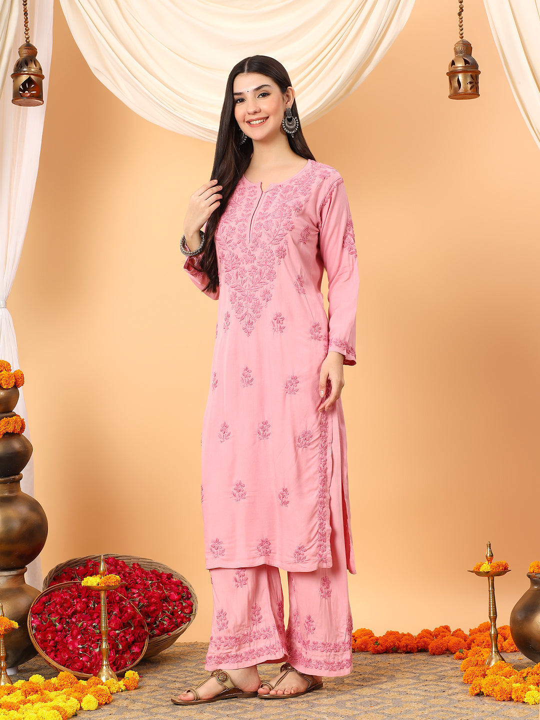 Faiza Chikankari Rayon Co-ord Set