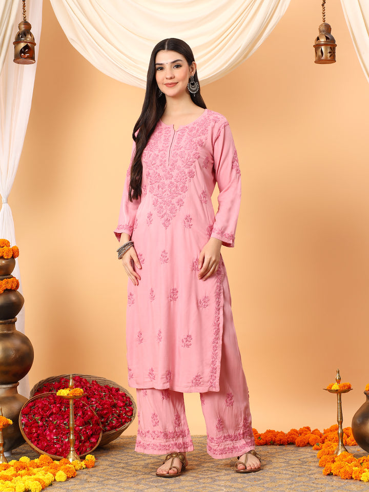 Faiza Chikankari Rayon Co-ord Set