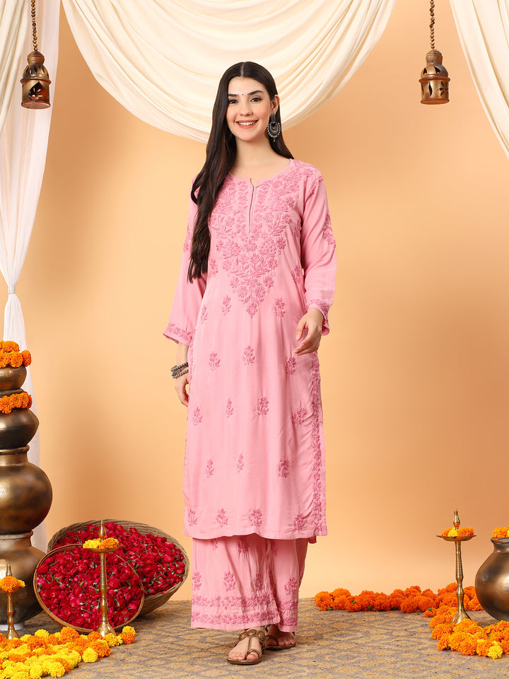 Faiza Chikankari Rayon Co-ord Set