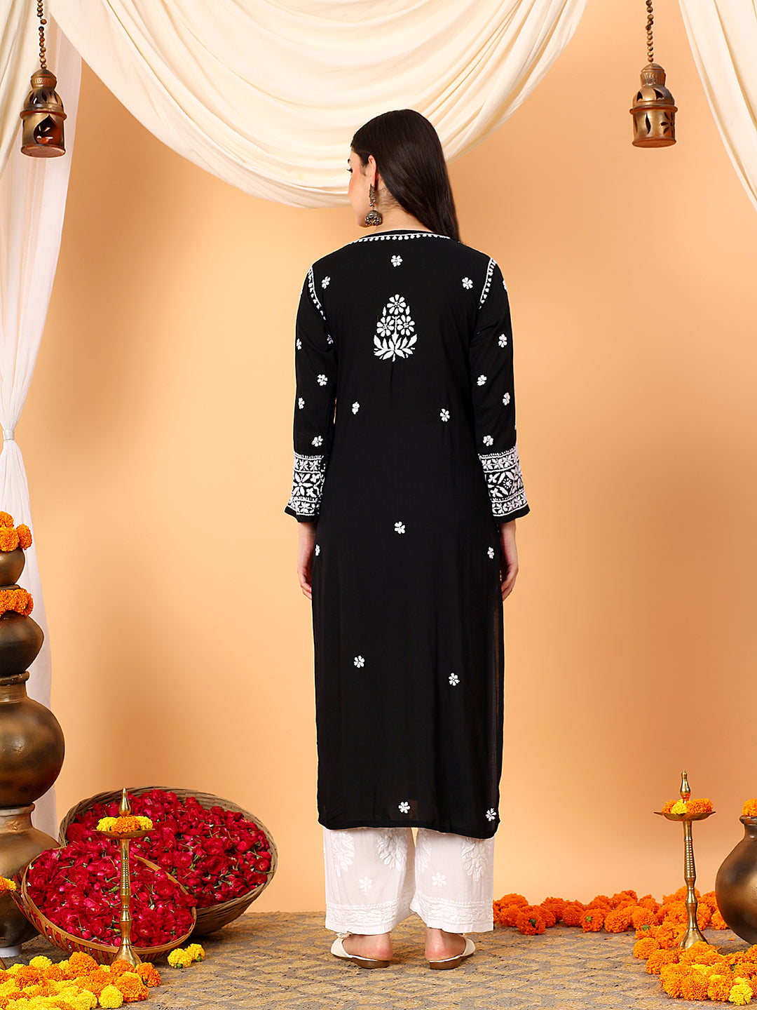 Gauri Modal Chikankari Premium Straight Kurta