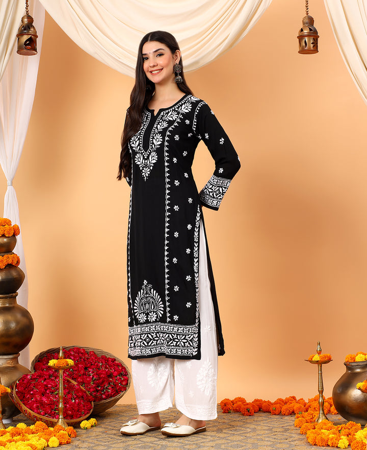 Gauri Modal Chikankari Premium Straight Kurta