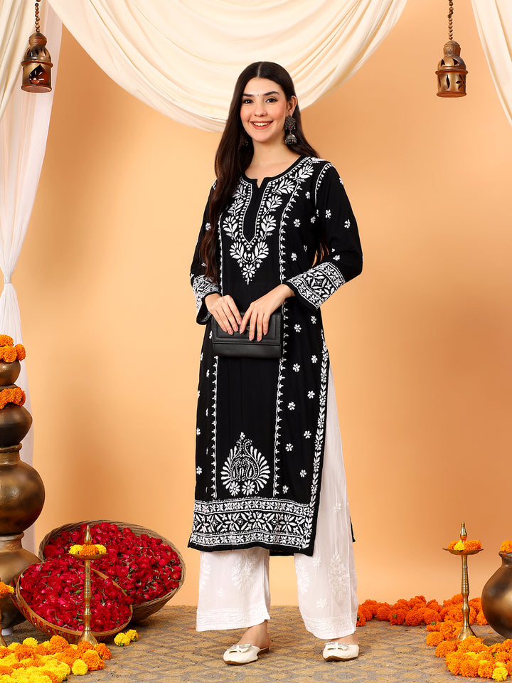 Gauri Modal Chikankari Premium Straight Kurta