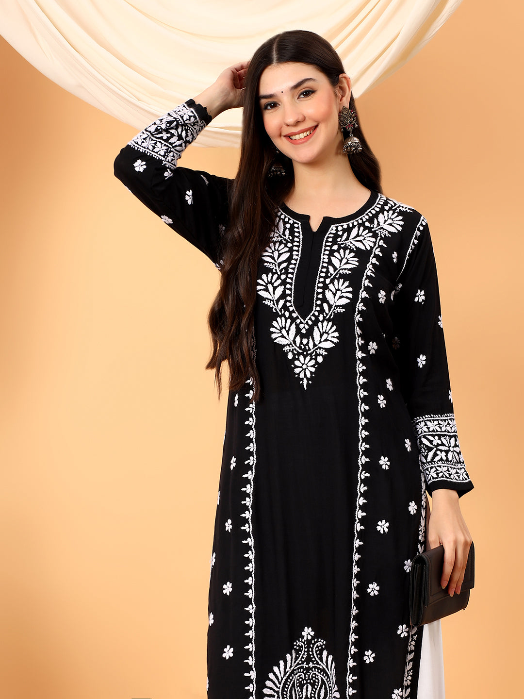 Gauri Modal Chikankari Premium Straight Kurta