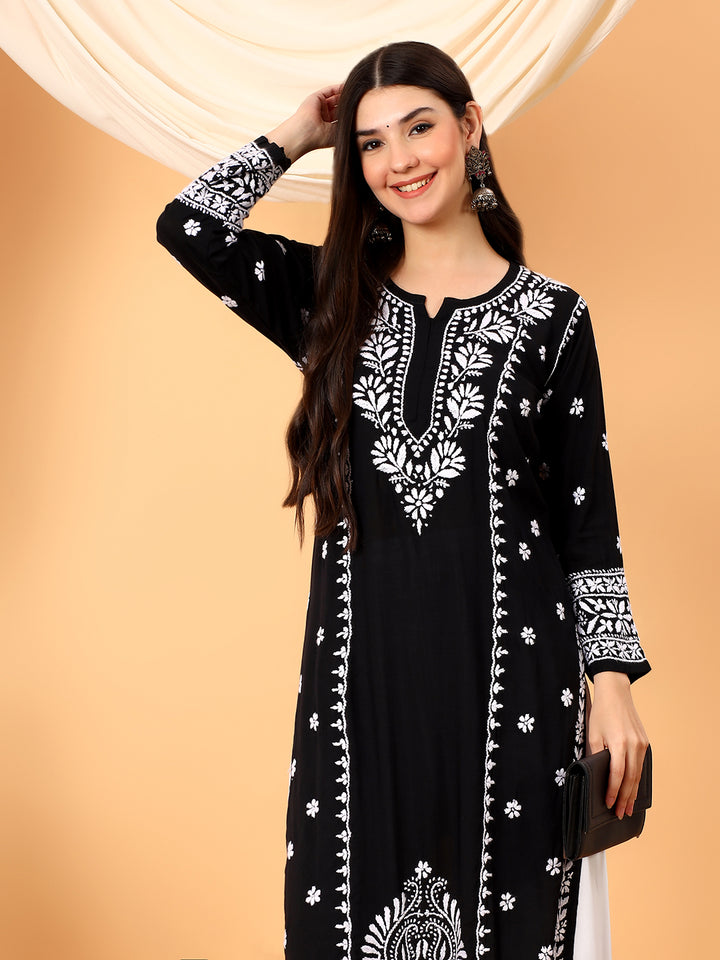 Gauri Modal Chikankari Premium Straight Kurta