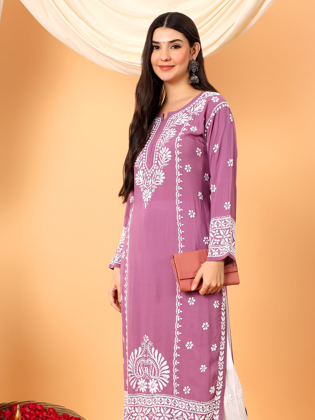 Gauri Modal Chikankari Premium Straight Kurta