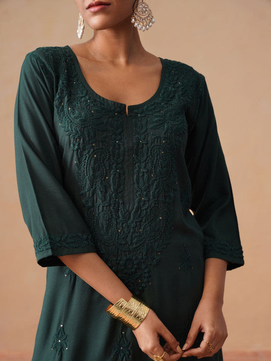 Kashish Rayon Chikankari Mukaish Co-ord Set