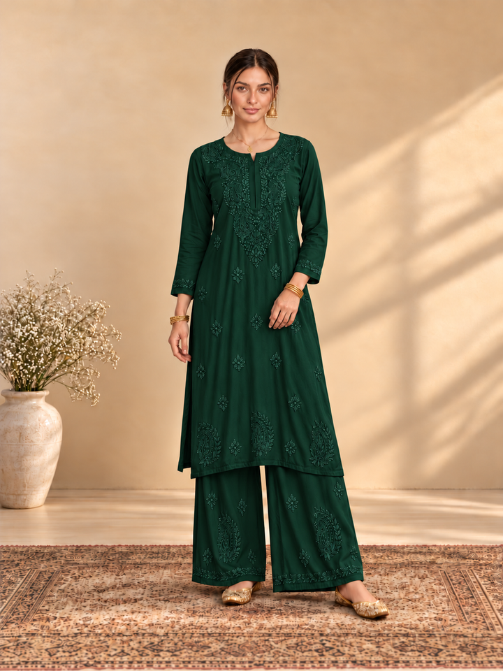 Maryam Chikankari Rayon Co-ord Set