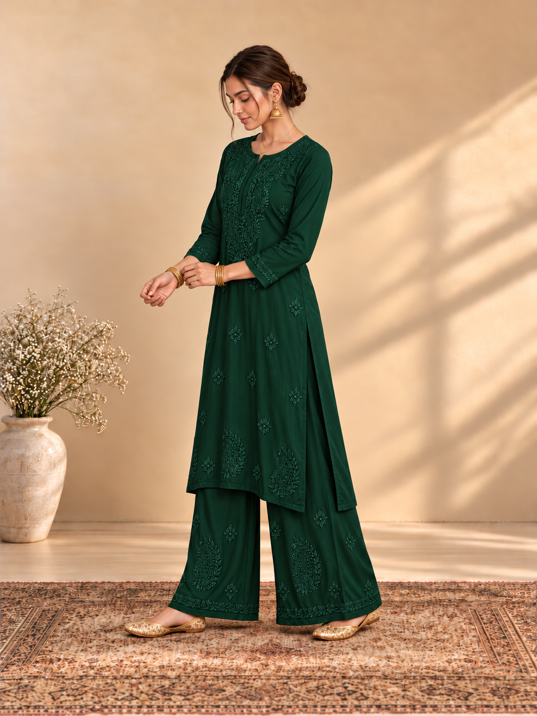 Maryam Chikankari Rayon Co-ord Set