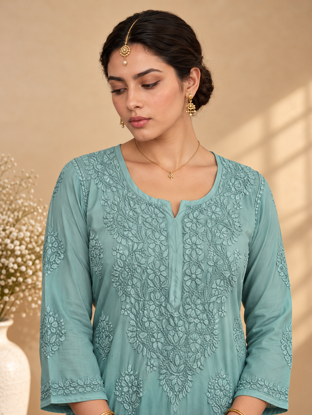 Ranjhana Modal Chikankari Ombre Co-ord Set