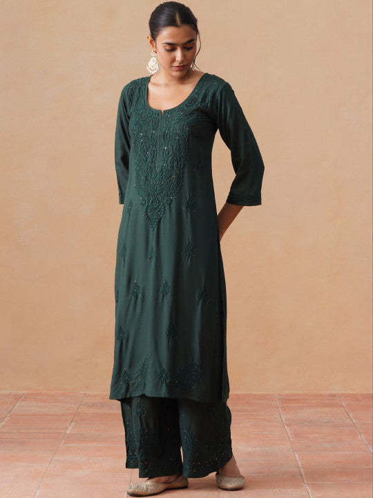 Kashish Rayon Chikankari Mukaish Co-ord Set