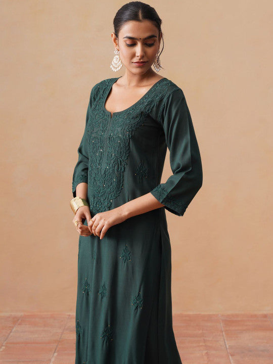 Kashish Rayon Chikankari Mukaish Co-ord Set