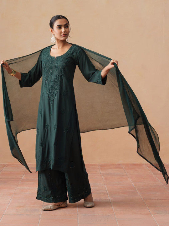 Kashish Rayon Chikankari Mukaish Co-ord Set