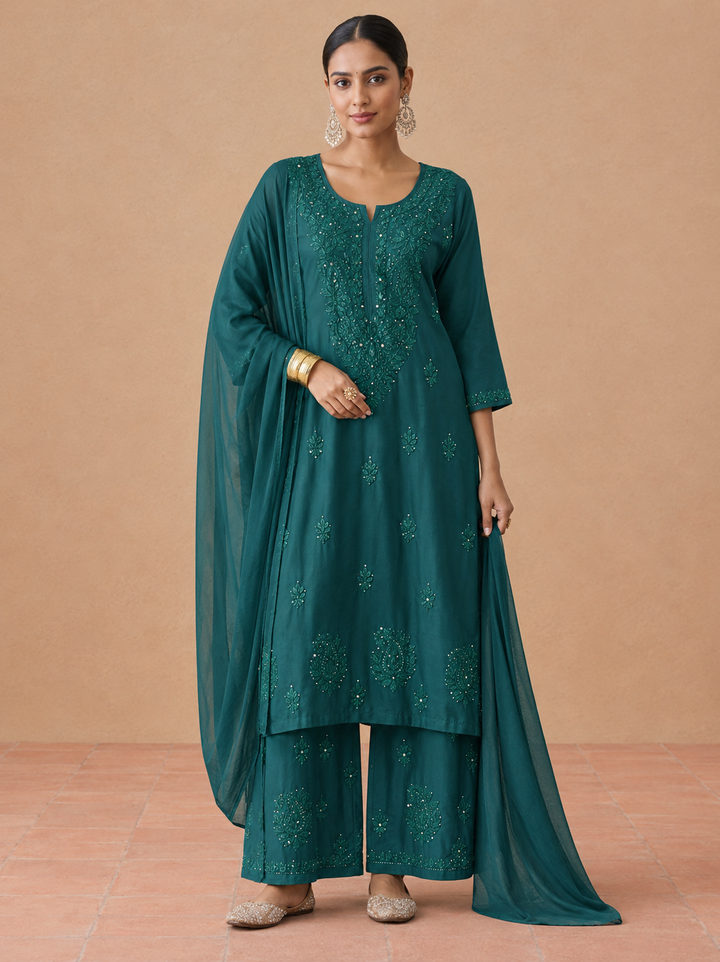 Kashish Rayon Chikankari Mukaish Co-ord Set