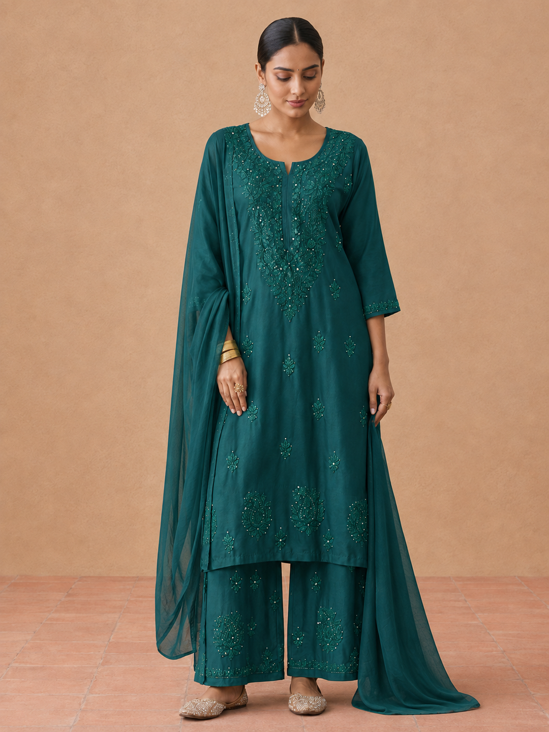 Kashish Rayon Chikankari Mukaish Co-ord Set
