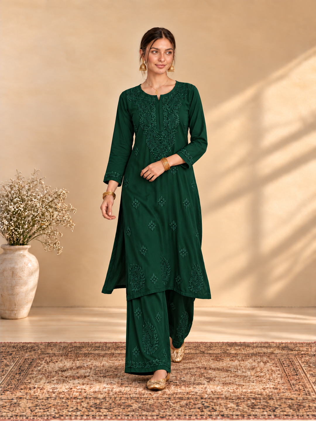 Maryam Chikankari Rayon Co-ord Set