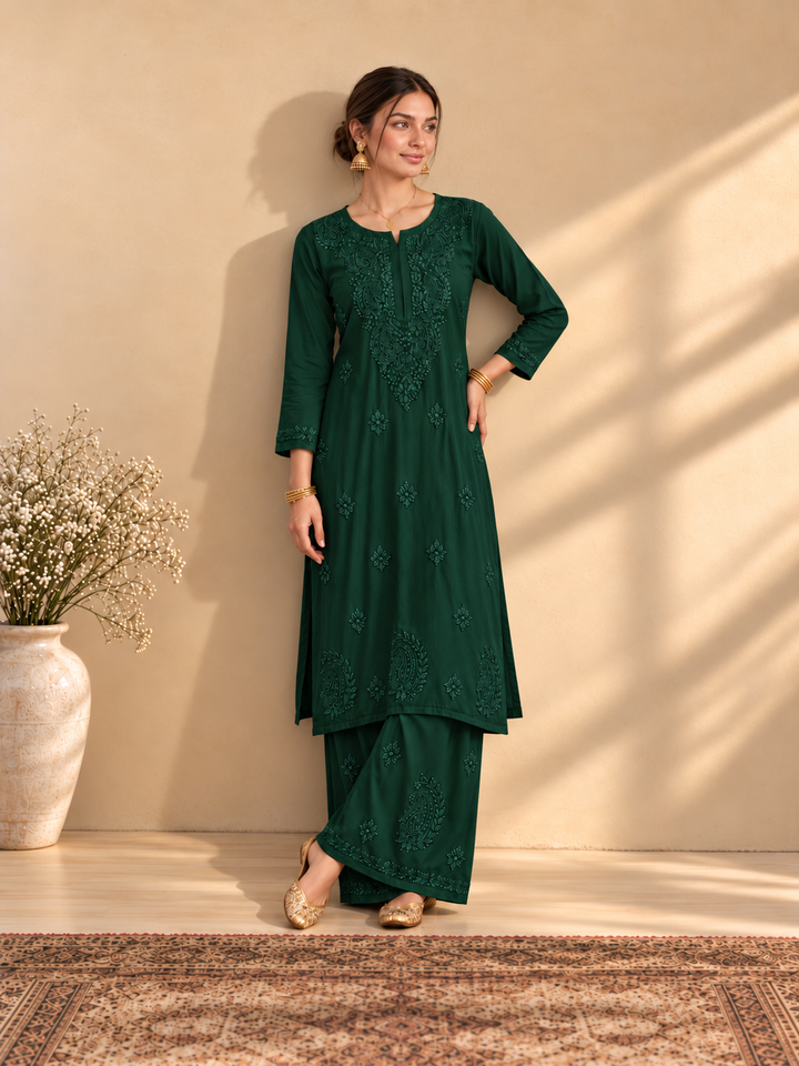 Maryam Chikankari Rayon Co-ord Set
