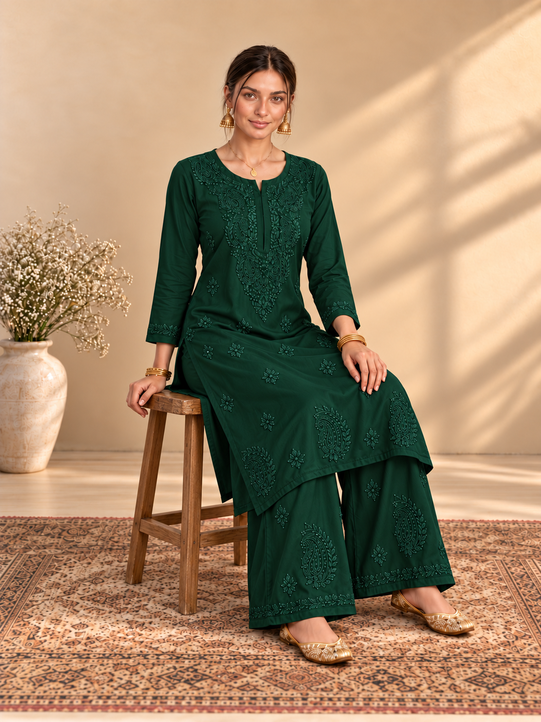 Maryam Chikankari Rayon Co-ord Set