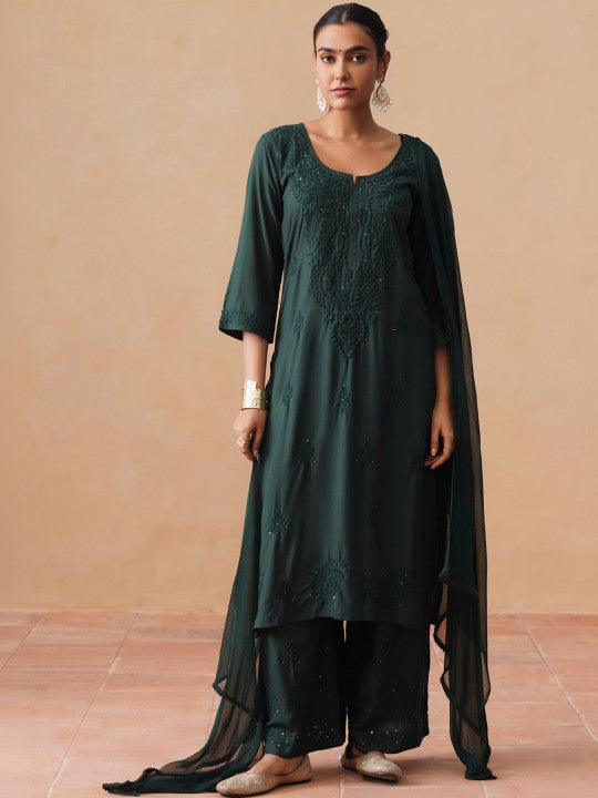 Kashish Rayon Chikankari Mukaish Co-ord Set