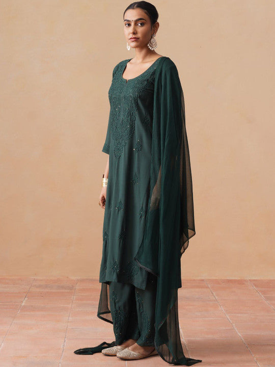 Kashish Rayon Chikankari Mukaish Co-ord Set