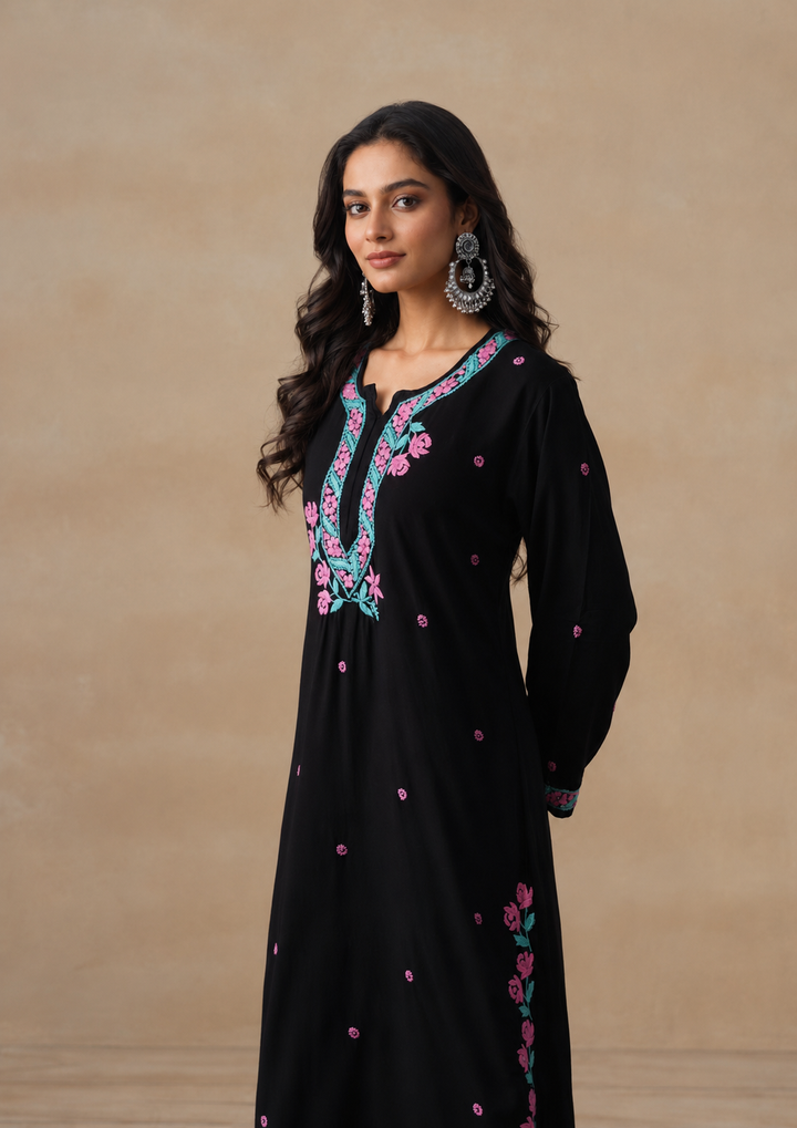 Gulab Rayon Chikankari Co-ord Set