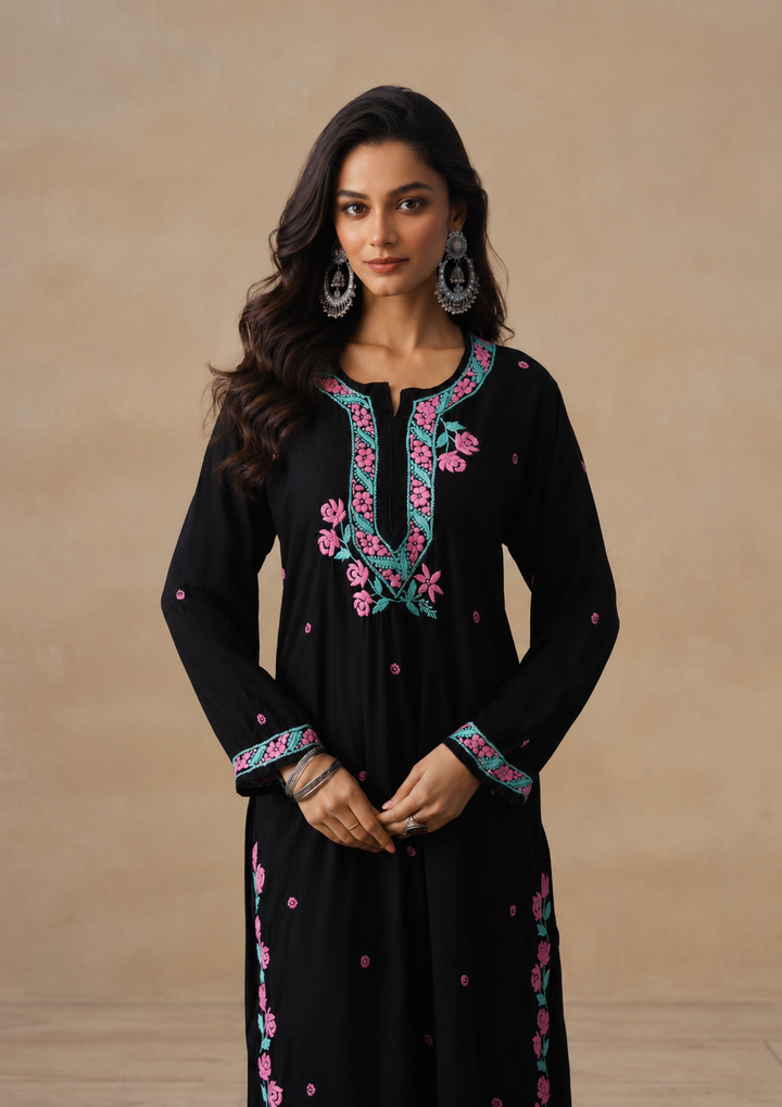 Gulab Rayon Chikankari Co-ord Set