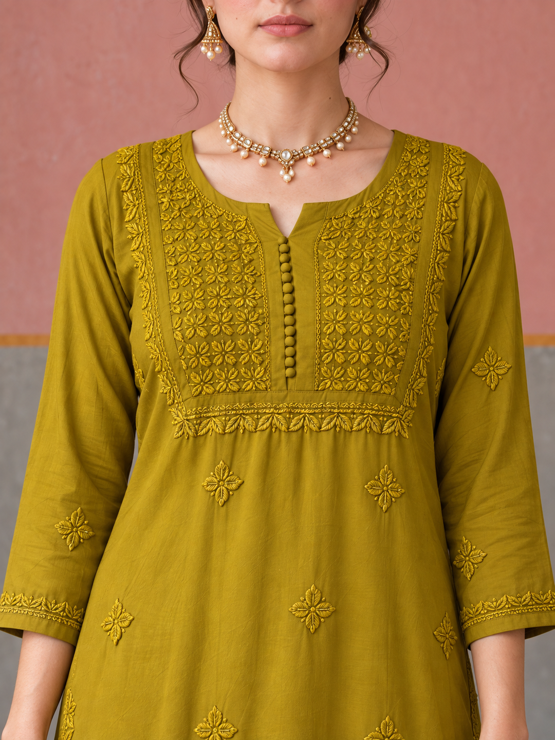 Lajja Chikankari Rayon Co-ord Set