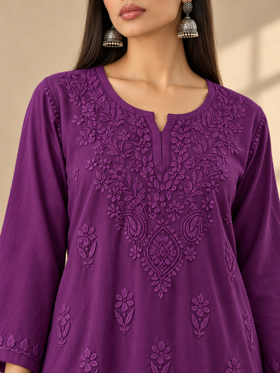 Akira Rayon Short Chikankari Kurti for Women