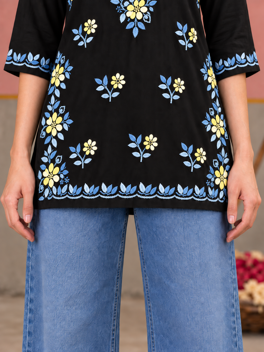 Miraya Chikankari Rayon Short Kurti